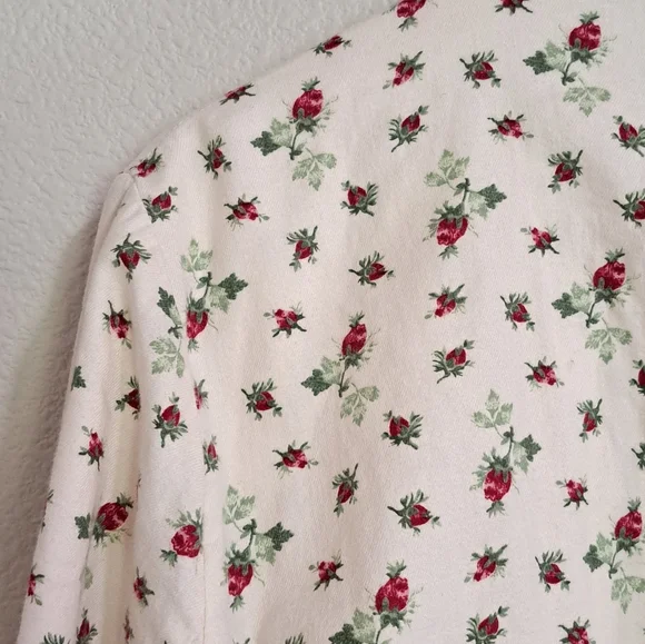 Ralph Lauren Floral Lined Robe XS/S 100% Cotton - Picture 10 of 14